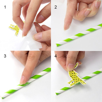Biodegradable Drinking Paper Straws Wholesale | Tropical Summer Party Decorations Supplies