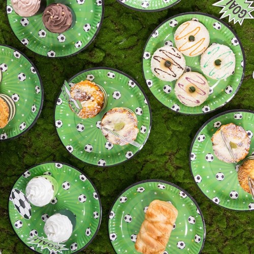 Assiettes en papier jetables pour fournitures de fête d'anniversaire pour enfants | Vente en gros de vaisselle sur le thème du football