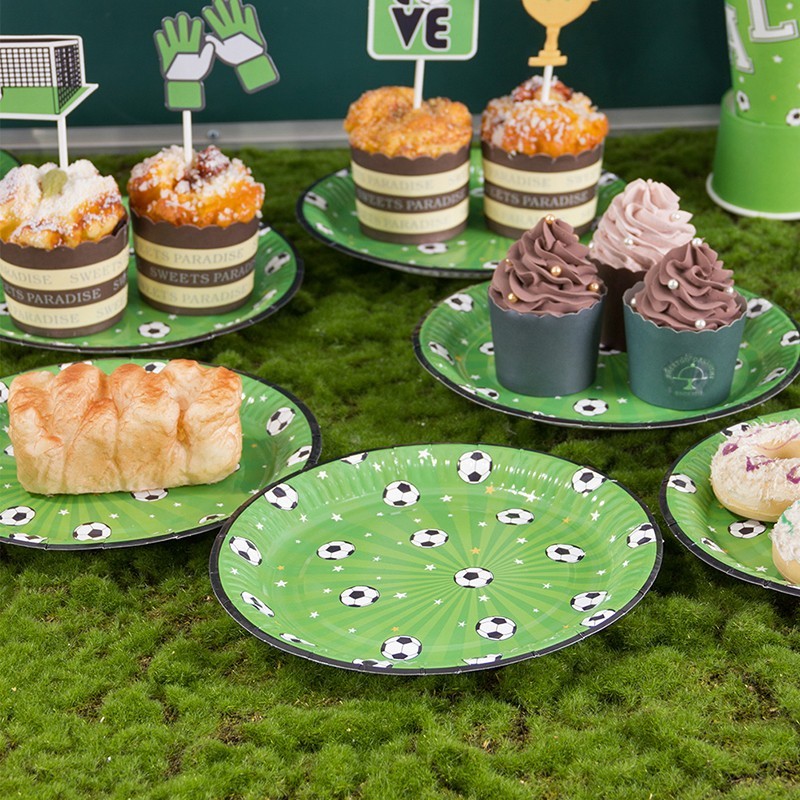 soccer party tableware