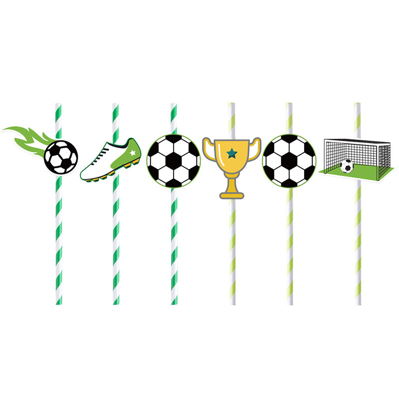 Soccer straw decor