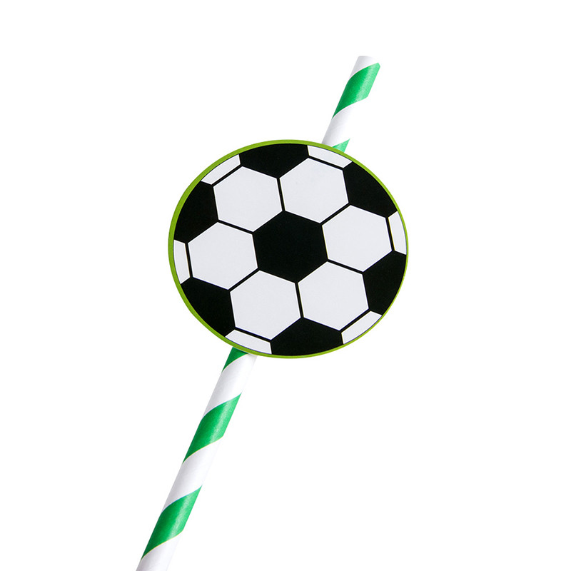 Soccer straw decor