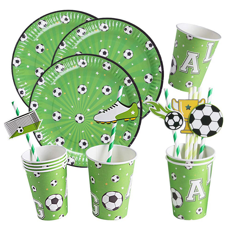 soccer party tableware