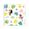 Disposable Party Napkins Wholesale | Luau Party Tableware | Hawaii Party Tropical Birds Supplies