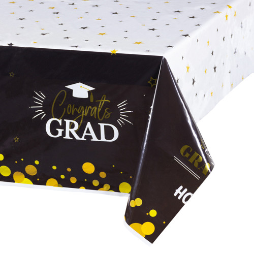 Nappes de remise des diplômes couverture de table nappe en plastique pour les fournitures de décorations de fête de remise des diplômes