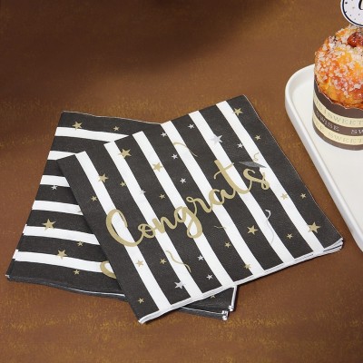 Wholesale Printed Paper Napkins | Decorative Paper Napkins for Graduation Party Decorations