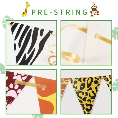 Wholesale Leopard Print Pennant Banner | Jungle Animal Birthday Party Decorations