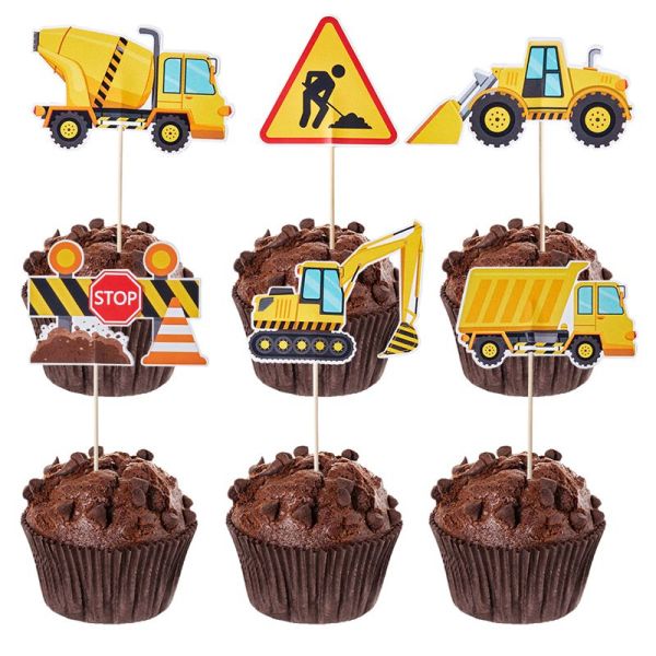 Großhandel Party Papier Kuchen Topper | Dekorationen für Kindergeburtstage mit Baumotiven