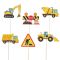 Wholesale Party Paper Cake Toppers | Construction Themed Kids Birthday Party Decorations Supplies