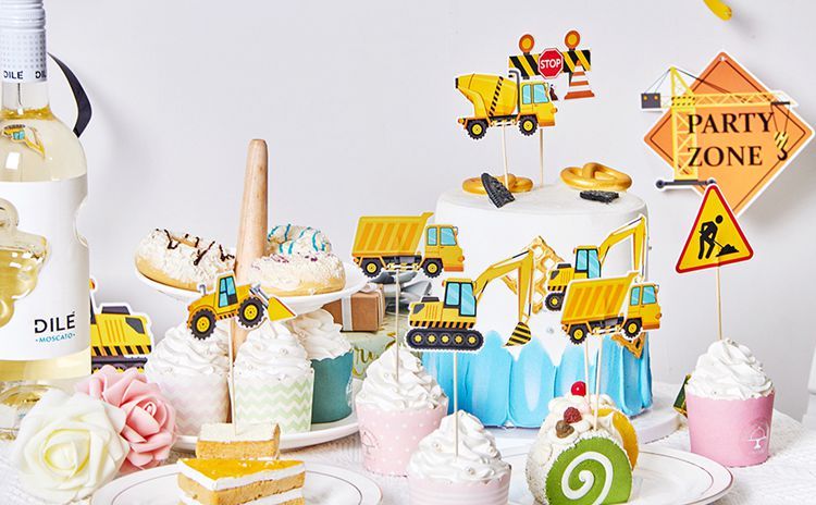 Construction Themed Cake Toppers