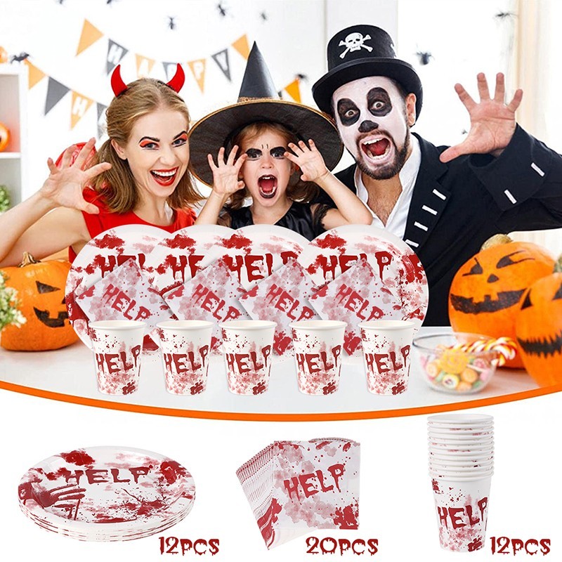 Halloween party tableware