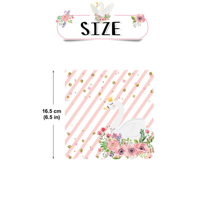 Wholesale Decorative Paper Napkins | Swan Party Napkins | Birthday Party Paper Dinner Napkins