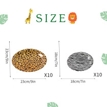 Leopard Print Party Decorations | Jungle Safari Birthday Party Tableware | Paper Plates Wholesale