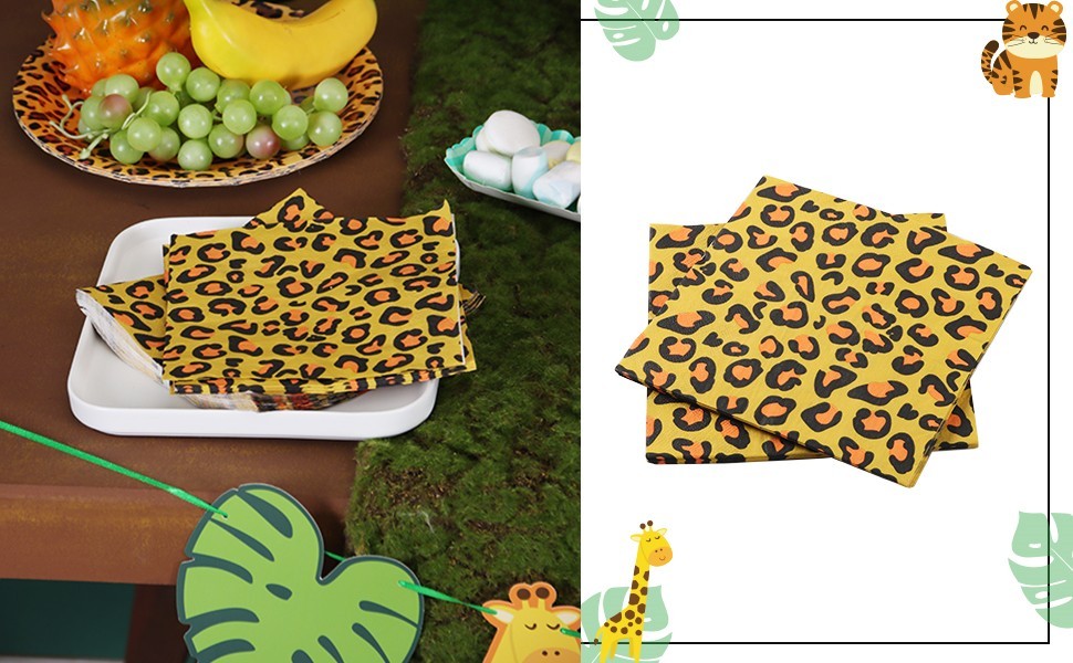 Leopard napkins