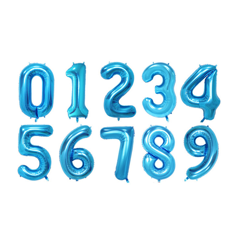 Blue Number Balloons