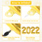 2022 Goldfolien-Zahlenballons für 2022 Abschlussfeier-Dekorationen im Großhandel