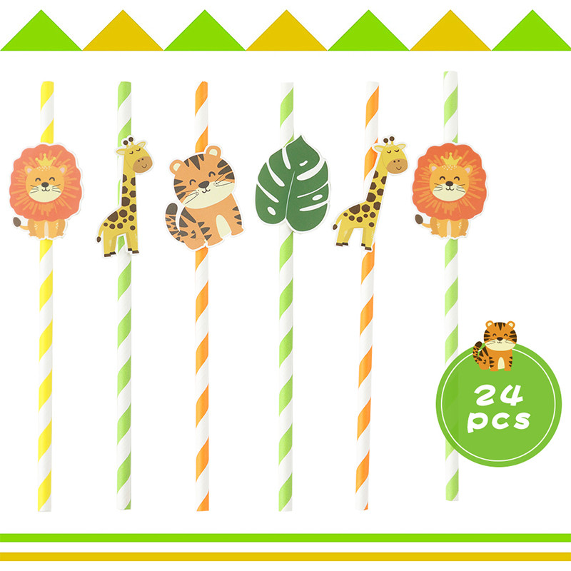 Jungle Themed paper straws