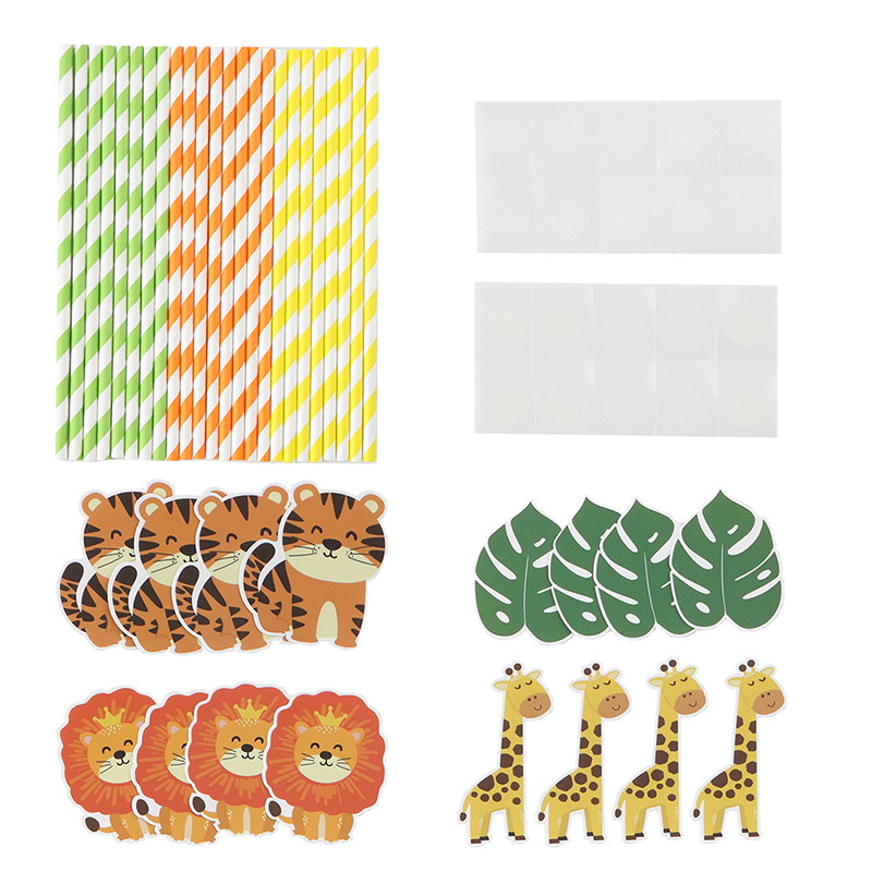 Jungle Themed paper straws