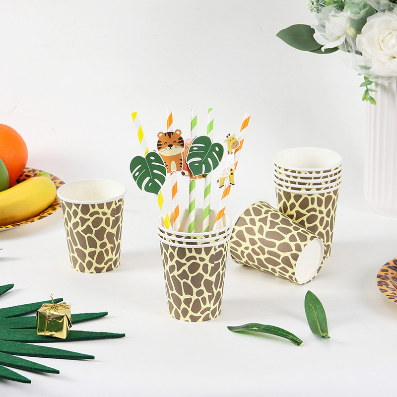 Jungle paper straws