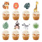 Wholesale Jungle Cupcake Toppers | Animal Themed Cupcake Toppers | Birthday Cake Decorations