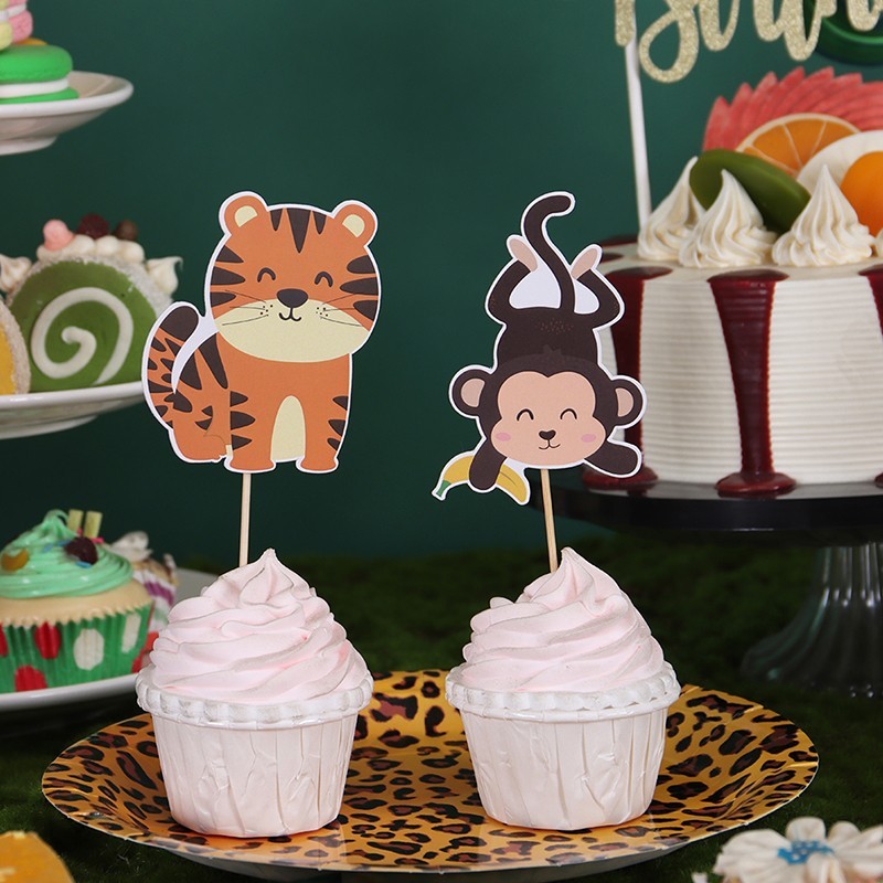 jungle cupcake toppers