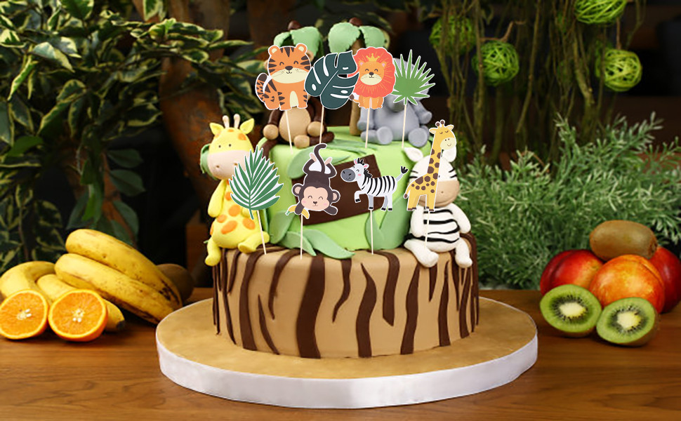 jungle cupcake toppers