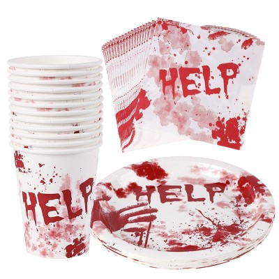 Vente en gros de vaisselle de fête d'Halloween | Vaisselle jetable pour les décorations de fête d'Halloween