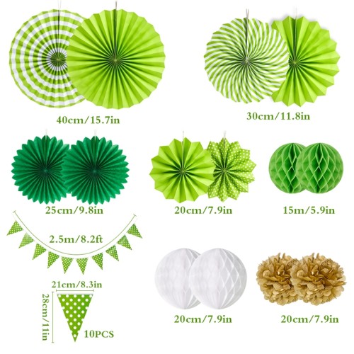 Décorations de fête vertes pour la fête de Saint Patrick Fournitures de fête d'été tropicales en gros