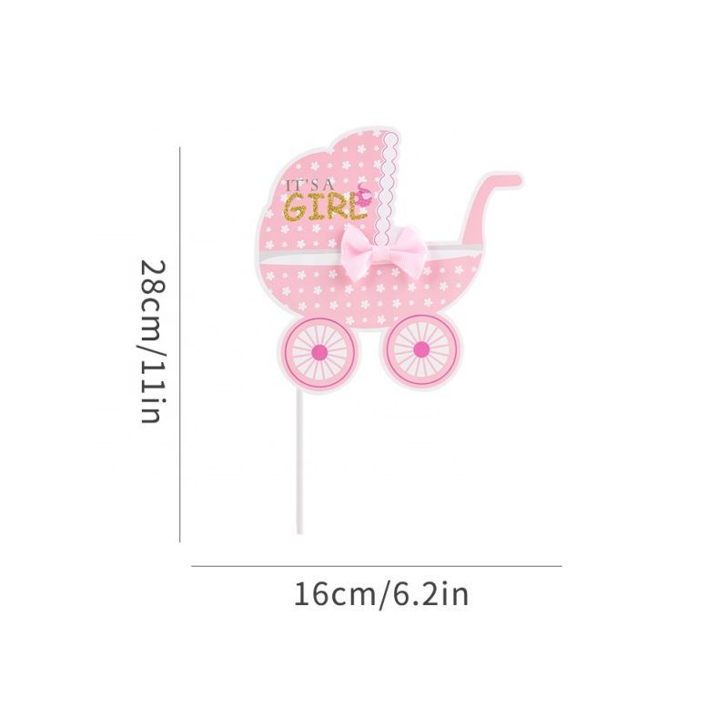 size of pink baby shower photo props