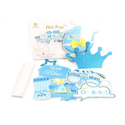 Photo Props for Boys Baby Shower | Blue Themed Party Supplies Wholesale