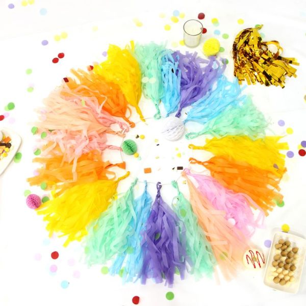 Paper Tassel Decorations | DIY Party Hanging Tassel Garland Baby Shower Decorations Wholesale