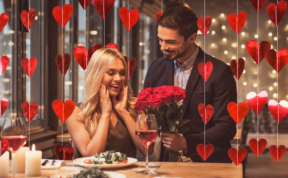 Red Heart Hanging Decorations