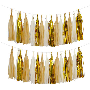 Tissue Paper Tassel Garlands DIY Decorations for Wedding Baby Shower Birthday Event Party Decor