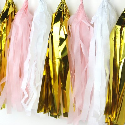Tissue Paper Tassel Garlands DIY Decorations for Wedding Baby Shower Birthday Event Party Decor