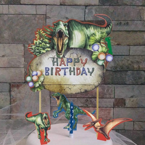 Hauts de forme de Cupcake de dinosaure | Vente en gros de décorations de gâteau de dinosaure pour la fête d'anniversaire d'enfants