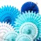 Paper Fan Decorations | Blue Paper Hanging Decor Party Decorations Wholesale