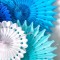 Paper Fan Decorations | Blue Paper Hanging Decor Party Decorations Wholesale