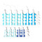 Papierfächer-Dekorationen | Blaues Papier hängende Dekor Partydekorationen Großhandel