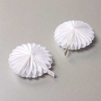 Paper Fan Decorations | White Paper Hanging Decor | Wedding Party Decorations Wholesale