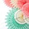 Paper Fan Decorations | Mint Peach Cream Paper Hanging Decor Party Decorations Wholesale