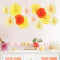 Paper Fan Decorations | Yellow Orange Paper Hanging Decor Party Decorations Wholesale