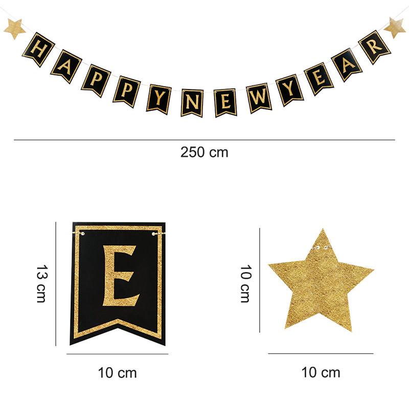 Size of Happy New Year Banner 