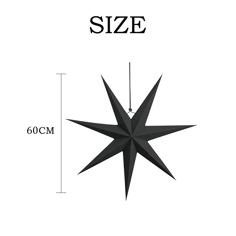 size of paper star lanterns