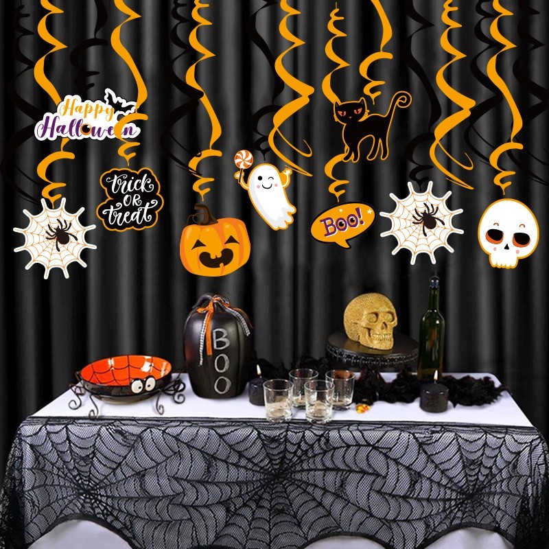 Halloween party swirl decorations