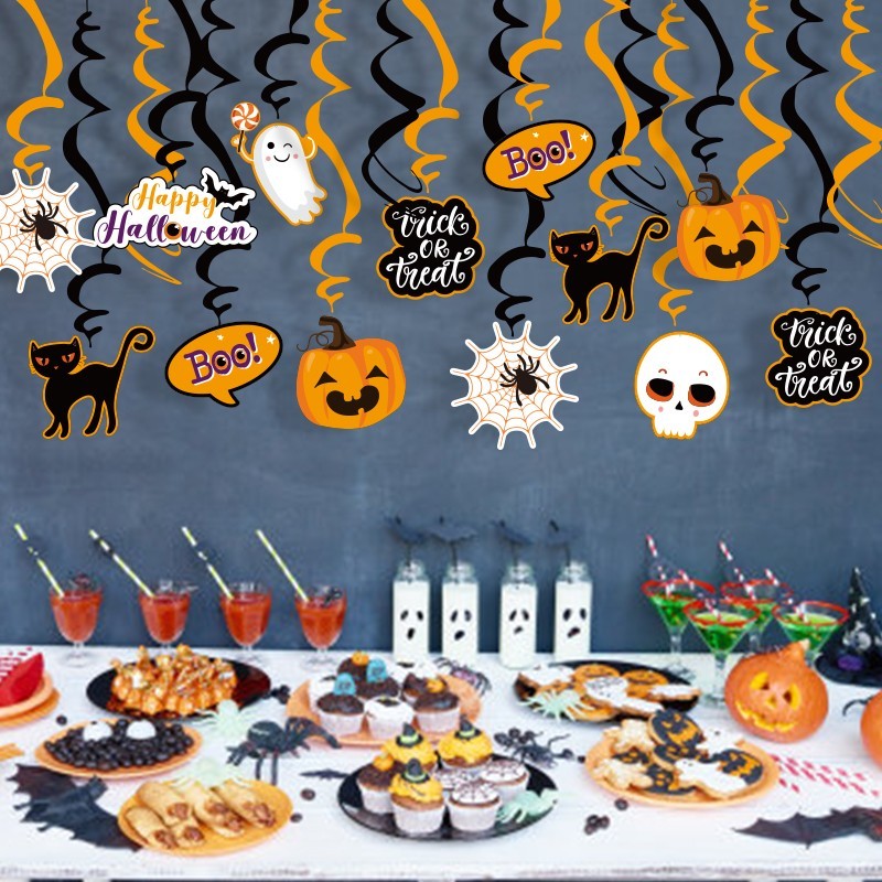 Halloween party swirl decorations home