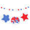 Patriotic Star Streamers Banner Garland for 4th of July | Party Decorations Wholesale