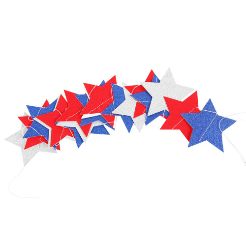 Guirlande de bannières Patriotic Star Streamers pour le 4 juillet | Décorations de fête en gros