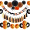 Halloween Party Decorations Happy Halloween Banner Pumpkin Honeycomb Balls Party Balloons Wholesale