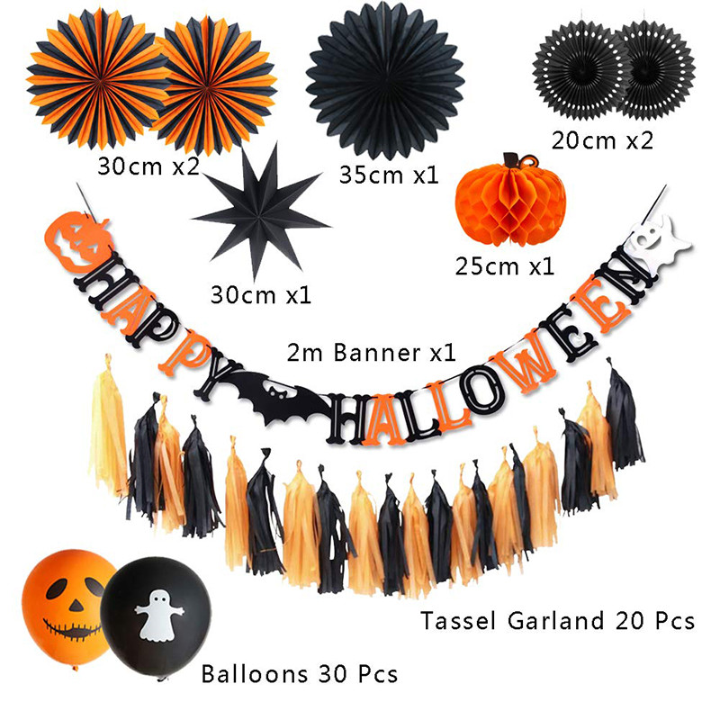 size of Halloween party decoration