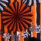 Halloween Decorations Wholesale | Black Orange Paper Fans Streamers Honeycomb Balls