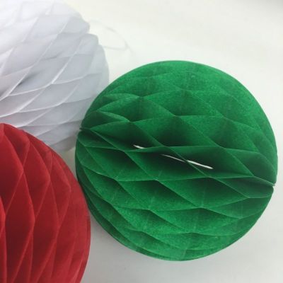 Christmas Honeycomb Balls Hanging Decorations | Red White Green Party Decorations Wholesale